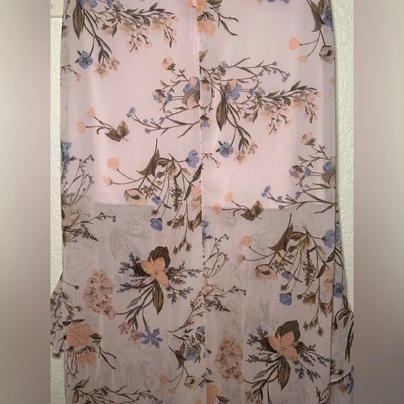 AMERICAN RAG Lavender Floral Prairie Wrap Maxi Dress Size Medium - Picture 8 of 10